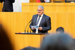 FPÖ-Parlamentarier Maximilian Linder im Nationalrat.