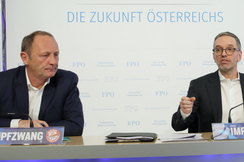 FPÖ-Außenpolitiksprecher Axel Kassegger, -Bundesparteiobmann Herbert Kickl.
