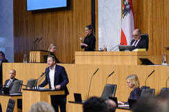 FPÖ-Generalsekretär Michael Schnedlitz im Parlament.
