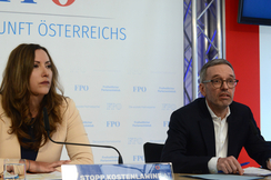 FPÖ-Europasprecherin Petra Steger und Bundesparteiobmann Herbert Kickl.