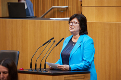 FPÖ-Familiensprecherin Rosa Ecker im Parlament.