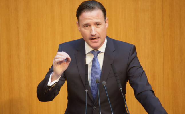 FPÖ-Wehrsprecher Volker Reifenberger im Parlament.
