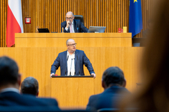 FPÖ-Finanzsprecher Hubert Fuchs im Parlament.