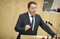 FPÖ-Wirtschaftssprecher Erwin Angerer im Parlament.
