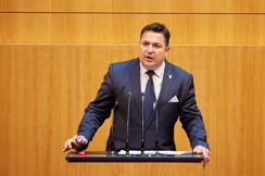 FPÖ-Abgeordneter Christian Ries im Nationalrat.