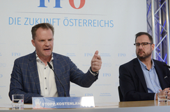 FPÖ-Umweltsprecher Walter Rauch (l.) und FPÖ-Verkehrssprecher Christian Hafenecker.