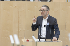 FPÖ-Bundesparteiobmann Herbert Kickl im Nationalrat.